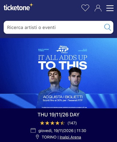 Biglietti ticketone nitto - biglietti,